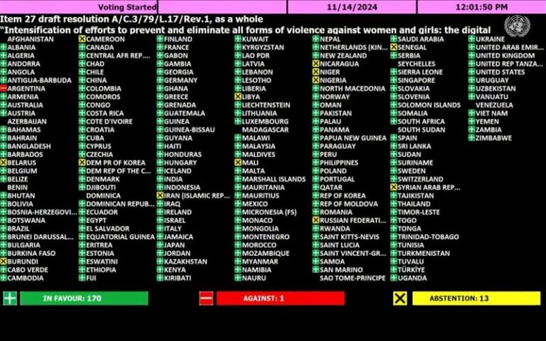 Argentina fue el único país del mundo que votó en contra de eliminar la violencia contra mujeres y niñas