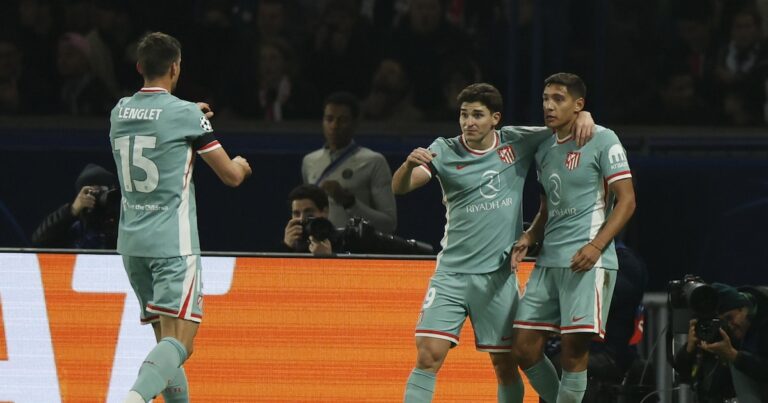 El Atlético empata al descanso en París (1-1)