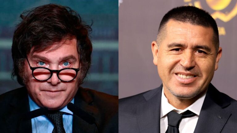 Javier Milei volvió a criticar la gestión de Juan Román Riquelme en Boca: «Lo eligió un hincha de River»